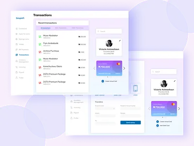Simple Fi Web App design ui web