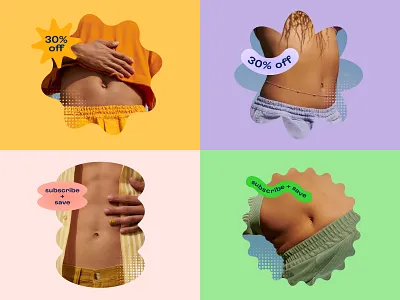 Bubbly Text Callouts and Photo Masks abstract colors flat geometric graphic design gut identity layout mask photo shape elements shapes vector wave