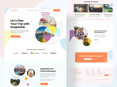 Travel Agency Website design dribbble best shot grapeslab landing page mockup tourism tourist travel agency travel agent travel app travel guide traveling traveller trip planner ui ux vacation rentals web web design website