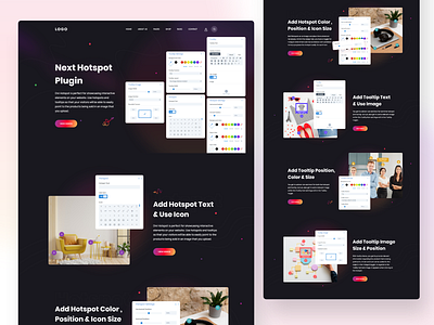 Plugin Landing page color creative design figma landing page minimal mode ui ui design user interface design ux design web template website design