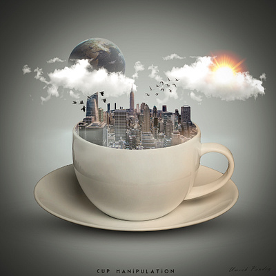 Cup Manipulation 3d animation branding graphic design logo manipulation motion graphics ui