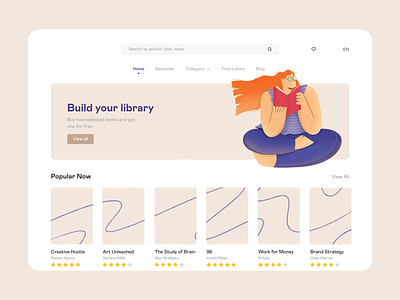 Build your library book illustration book library book portal book website bookshop bookstore ebook commerce ebook library ebook store kindle libraby read illustration reading app reading character reading portal reading site
