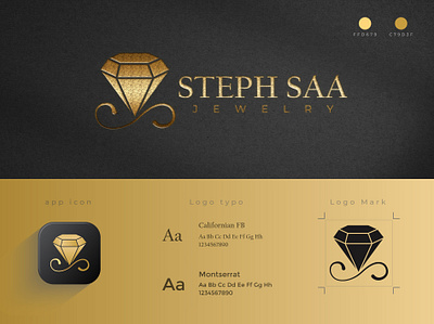 Logo for Jewelry Brand golden logo jewelry logo design