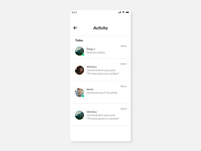 Activity Feed activity activity feed dailyui47 ui