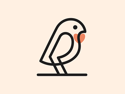 Love Bird! bird birds brand branding heart icon illustration line art logo logo design love mark minimal monoline nest simple stroke symbol wing wings