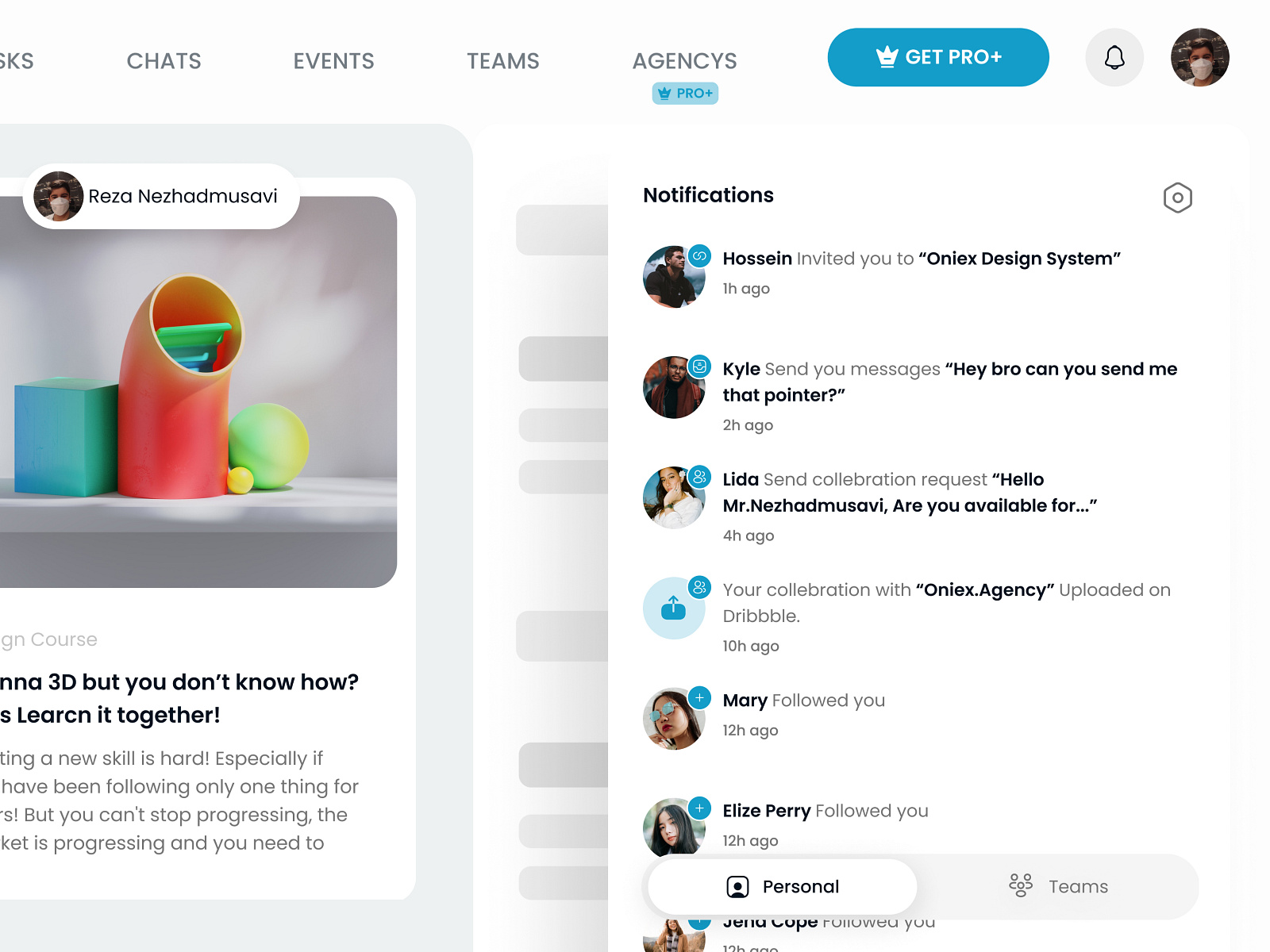 Ui component [Notification] With UX explanations by Reza N.Musavi for ...