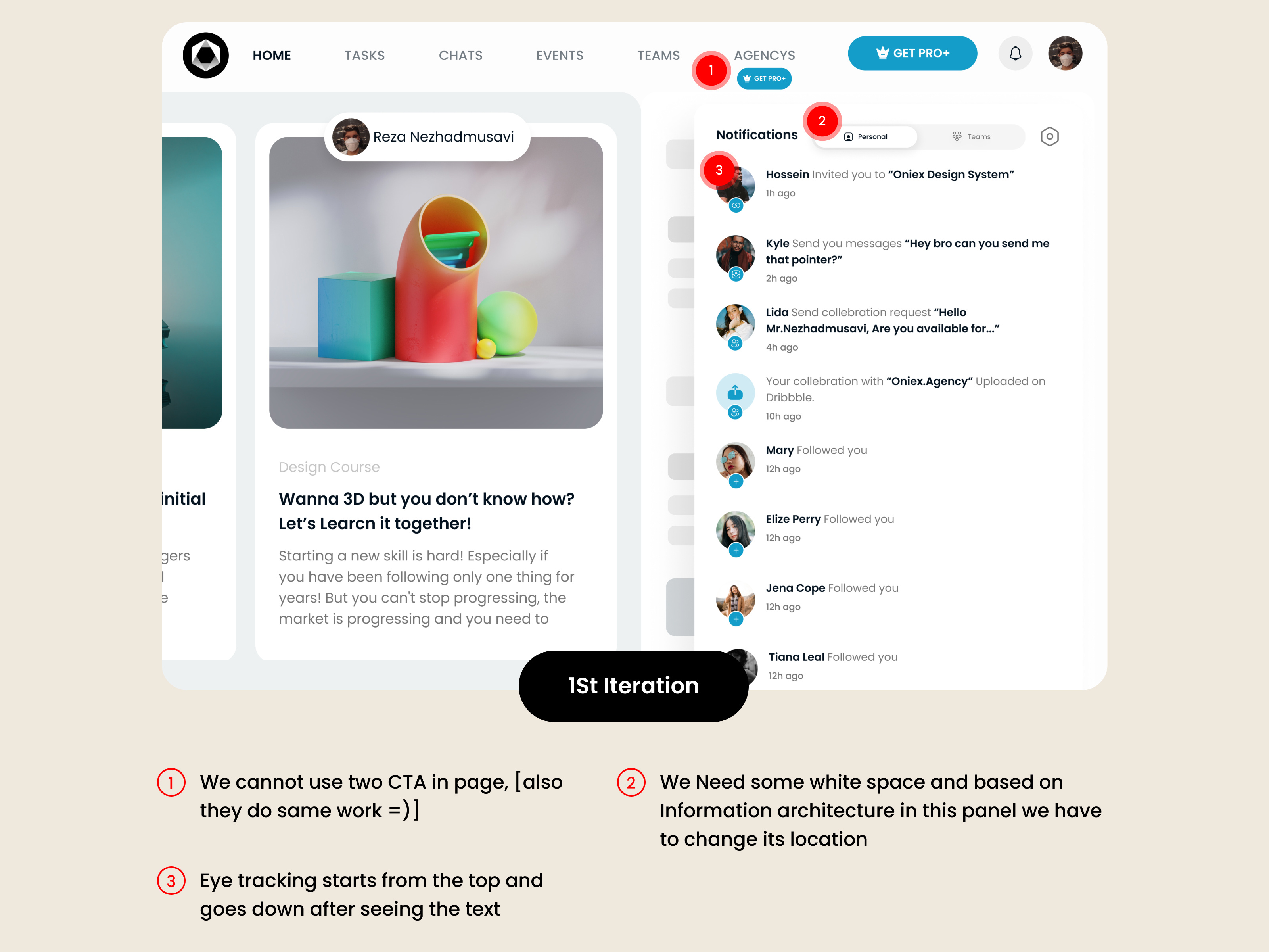 Ui component [Notification] With UX explanations by Reza N.Musavi for ...