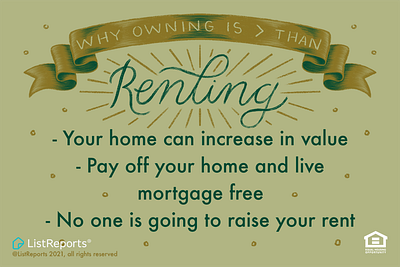 Renting banner hand lettering home owner house illustration lettering owning renting type typography