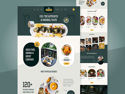 Restaurant - Responsive Web Design Template cuisines design food food app food delivery food landing page food web app food website design landing page online order restaurant restaurant landing page restaurant web design ui ui design ui ux design user interface ux web development website design