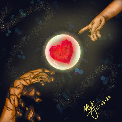 Love At A Distance art art lovers artist support beginners design freelancers galaxy graphic design illustration illustrators independent artist ipad art love new artists print designs procreate procreate app