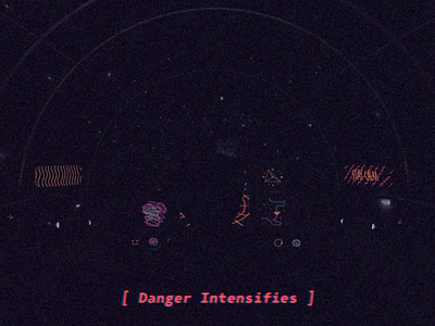 🚀 DANGER INTENSIFIES 🚀 arnold c4d cockpit gif loop mixed media motion graphics outer space procreate spaceship sun ui