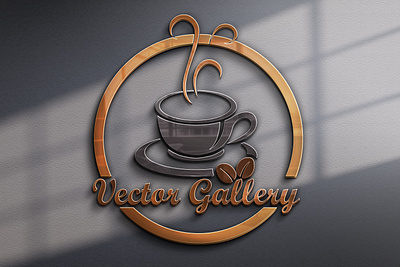 The Coffee Shop Free Logo 3d design graphic design illustration ilustrator logo vector