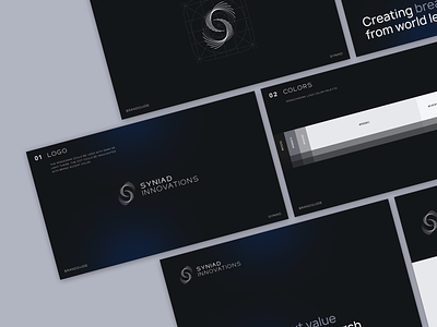 Synaid Innovations - Logo Design for Deep Tech Venture Foundry brand brand identity clean color palette deep tech deep technology grey logo design logotype minimalistic startup startup design ui venture foundry