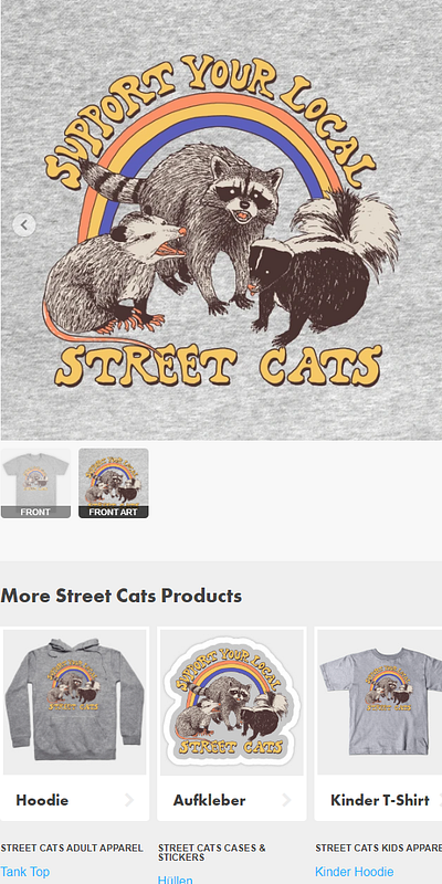 Cats T-Shirt 80s animals cats garbage kitten nature opossum pets possum retro skunk street cats support your local street cats trash panda vintage