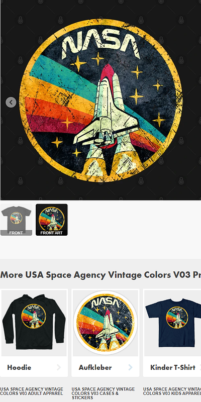 Nasa T-Shirt 70s astronaut moon nasa rbrow retro rocket science space space shuttle launch t shirt united states united states of america usa vintage