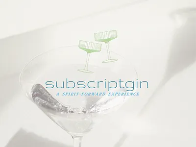 Subscriptgin Brand Identity adobe illustrator brand brand identity branding cocktail design flat illustration logo simple subscription subscription service vector