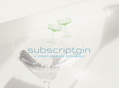 Subscriptgin Brand Identity adobe illustrator brand brand identity branding cocktail design flat illustration logo simple subscription subscription service vector