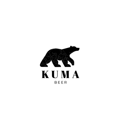 Kuma Beer bear beer branding design illustration kuma logo