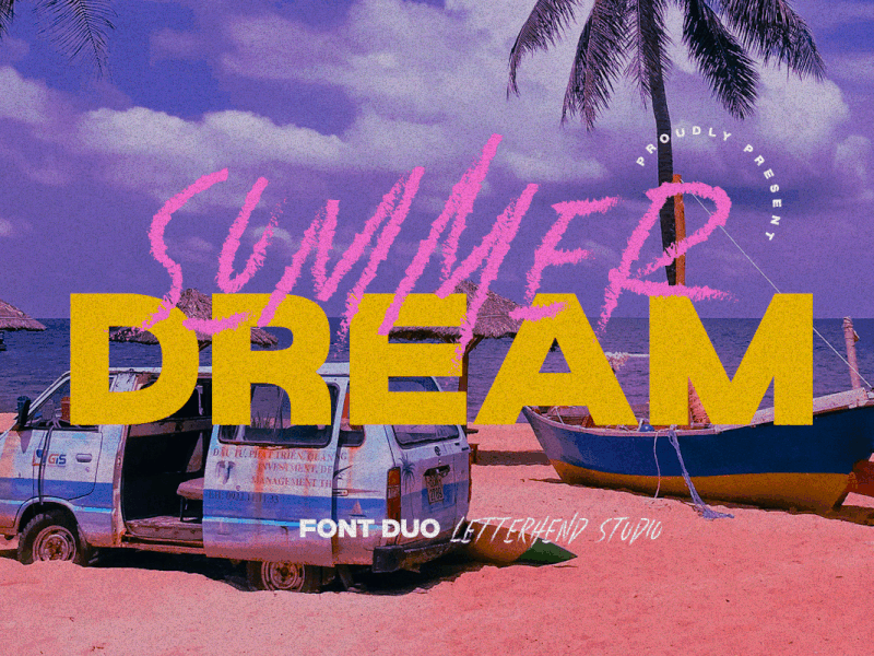 Summer Dream Font Duo freebies logo font