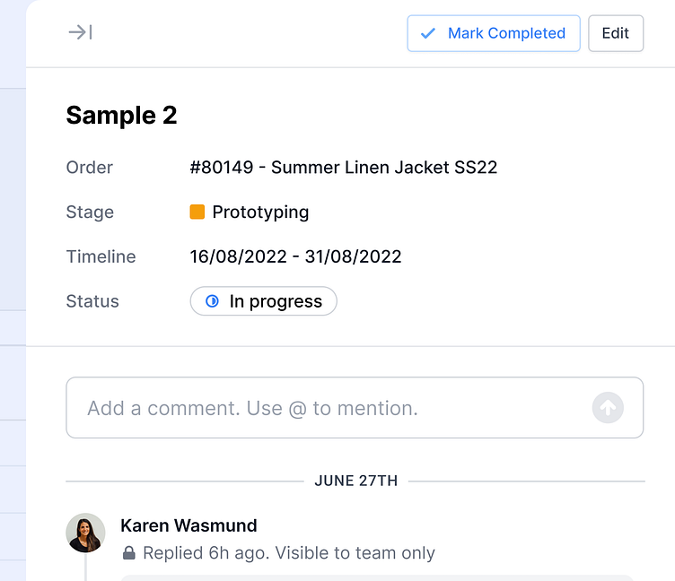 Slide Over Side Panel Production Milestone Details by usrnk1 on Dribbble