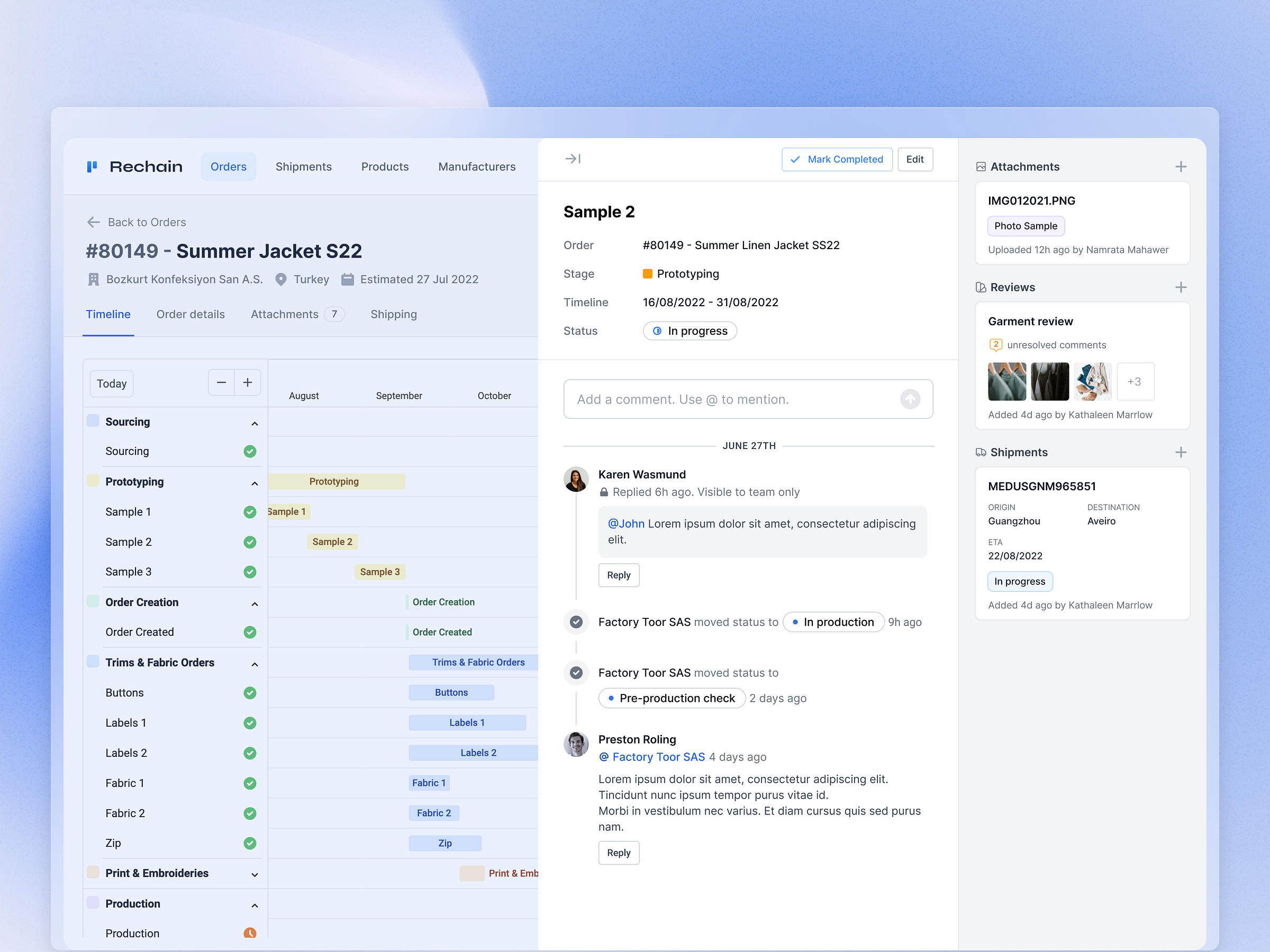 Slide Over Side Panel Production Milestone Details by usrnk1 on Dribbble