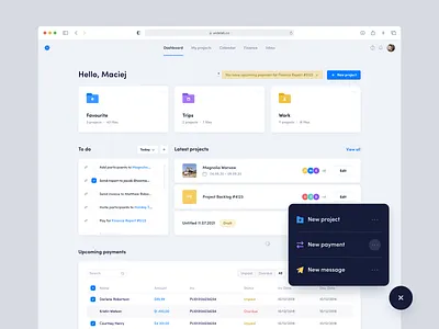 Planner Dashboard - Web app app cards clean concept dailyui dashboard design icon jira minimal overview page payments planner tasks trello ui ux web widelab