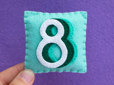 8 / The Eighteenth Amendment 36daysoftype 8 eight felt handmade number sewing type typography