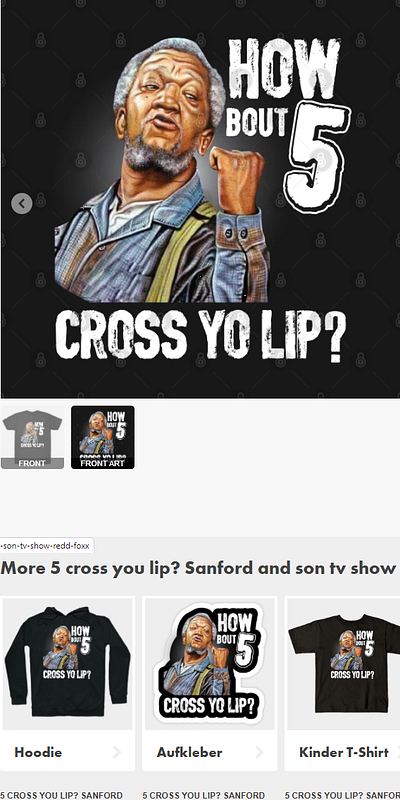 Sanford And Son T-Shirt 5 cross yo lip 5 cross you lip 70s tv i want my daddy records sanford and son sanford and son champipple sanford and son masken sanford and son merch sanford and son quote sanford and son tv show t shirt tv show tvshow you big dummy you big dummy sanford and son