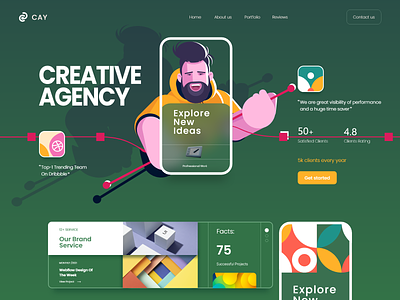 Creative Agency home page landing page web website website design