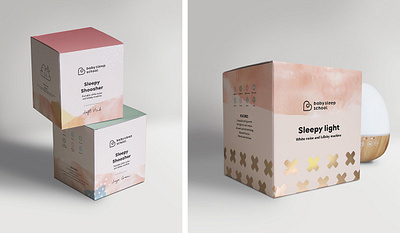 Baby Sleep School branding illustration packaging