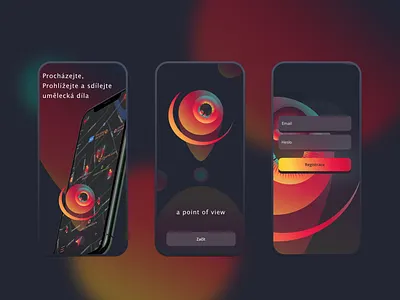 Point Of View ARTMAP app art artmap concept app cz design mobileapp psy psychodelic ui webdesign