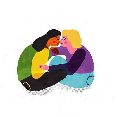 Celebrating Pride character illustration editorial illustration lesbian lgbt lifestyle illustration pride month