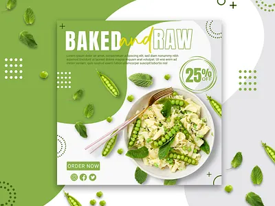 Social Media Post Design design fb post food banner illustration instagram post photoshop pinterest post social media design social media post social media template vegan