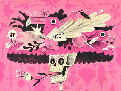 Calavera calavera day of the dead illustration skeleton skull