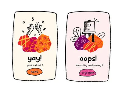 Daily UI 011: Flash Message daily ui dailyui doodle figma flash message graphic design illustration mobile orange sketch ui