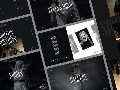 Kelly Clarkson website artist hero homepage music navigation sketch ui ux web design website