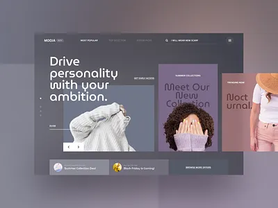 Fashion Web Store clean fashion landingpage layout minimal ui website