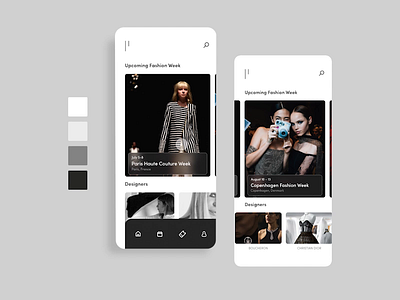 Fashion week tracking app adobexd app fashion freelance ios mobile premierepro prototype swipe ui ux xd