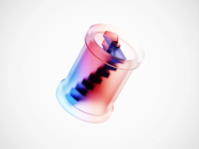 Spun Colors 3d 3d animation animated animation blender blender3d color glass gradient illustration isometric tube