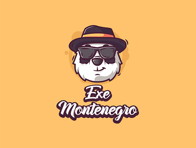 Logo Exe design bear branding character design illustration logo oso sunglass vector