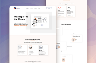 Agency Landing Page design illustration ui ux vector