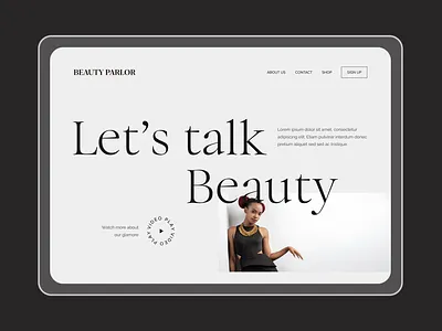 Beauty parlor beauty commerce fashion minimal model pageant shop