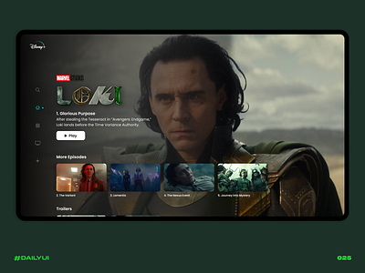 TV app app challenge dailyui disney loki tv