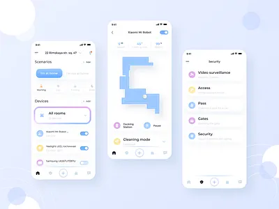 Smart Home - Mobile app app design clean design figma light light theme mobile app mobile app design mobile design smart app smart devices smart home app ui ui design uiux
