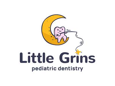 Pediatric dentistry brand branding cartoon character dentist dentistry design doctor elegant illustration logo logotype mark mascot modern pedaitric sign teeth tooth