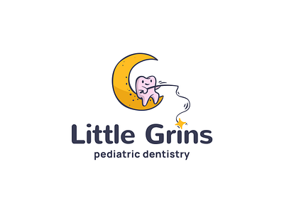 Pediatric dentistry brand branding cartoon character dentist dentistry design doctor elegant illustration logo logotype mark mascot modern pedaitric sign teeth tooth
