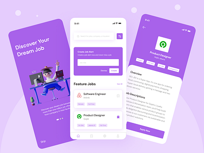 Job Finder App app concept app design clean design design job finder app job finder ui job search design job search mobile app job search mobile ui mobile app mobile app design mobile ui ui uidesign uiuxdesign user interface user interface mobile