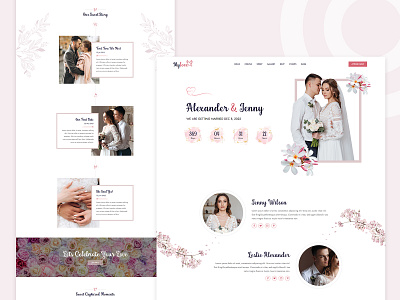 Mylove - Wedding Website Design bride groom minimal trendy ui ux webdesign website wedding wedding website