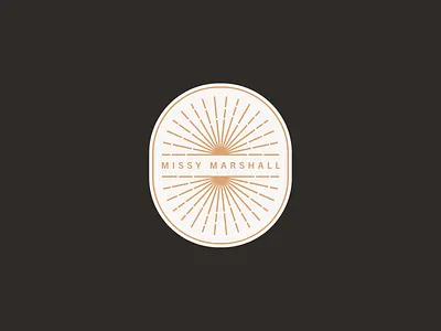 Missy Marshall Badge/Sticker Design branding branding identity creative logo photographer sticker sun typography