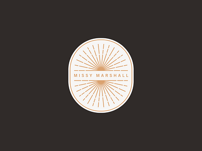 Missy Marshall Badge/Sticker Design branding branding identity creative logo photographer sticker sun typography